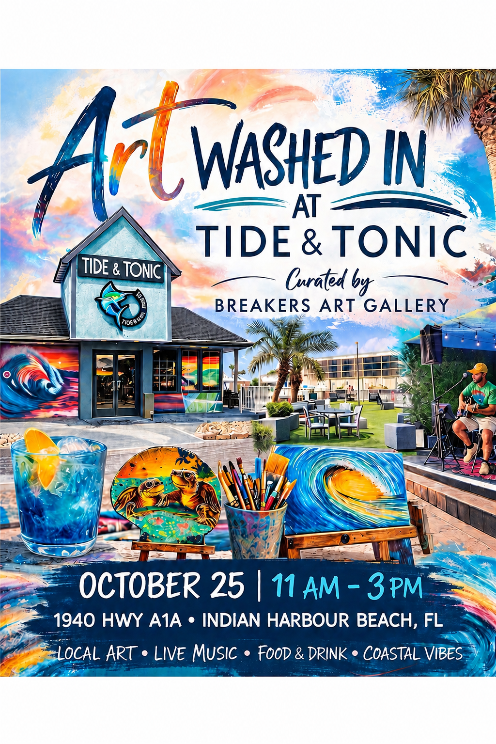 ART WASHED IN at Tide & Tonic