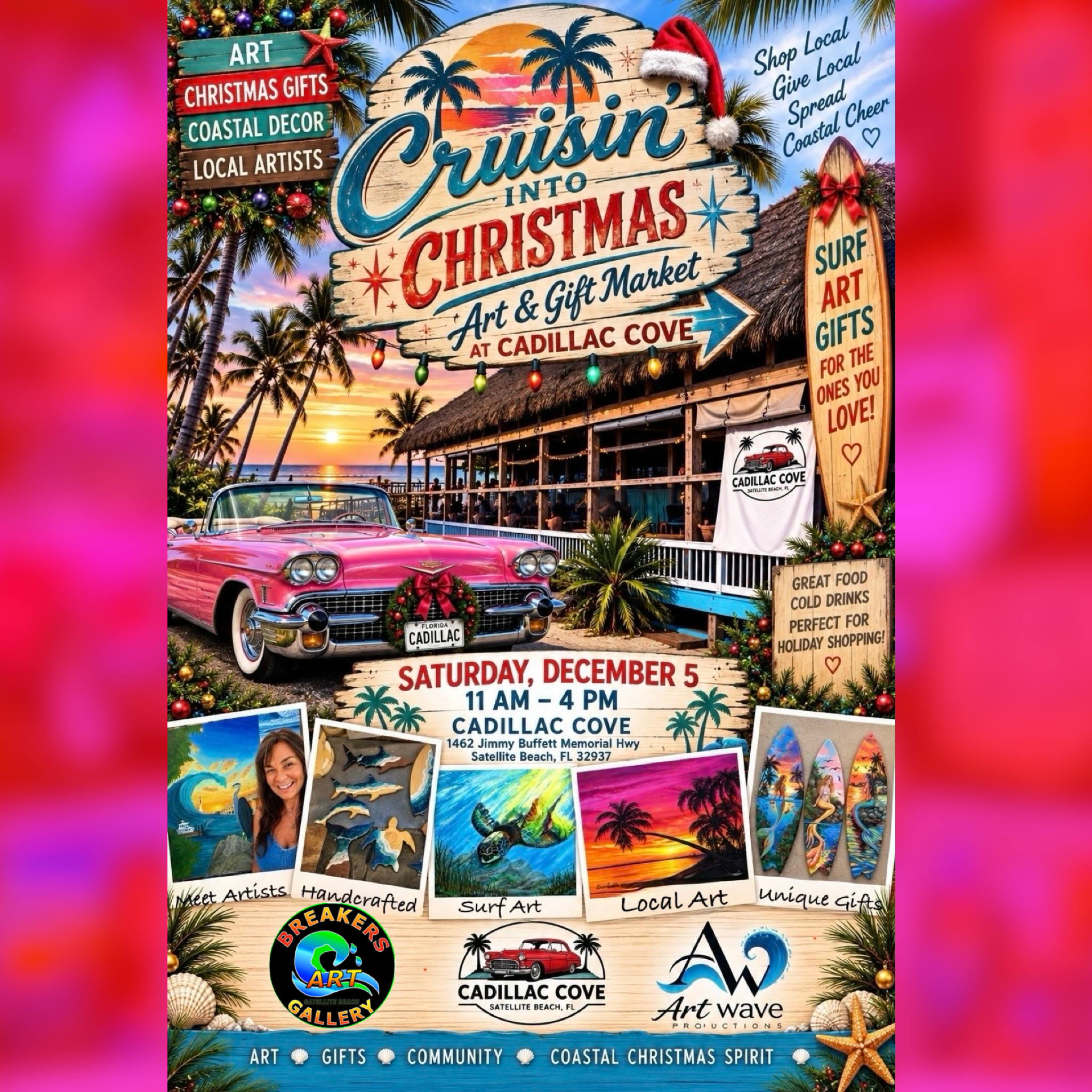 CRUISIN’ INTO CHRISTMAS – Art & Gift Market at Cadillac Cove